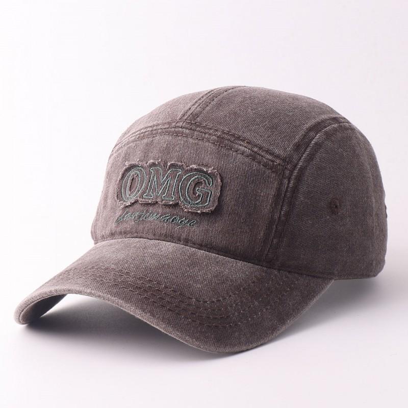 Soft Top Baseball Cap Men Women Wide Brim Embroidered Sun Hat Japanese Style Adjustable