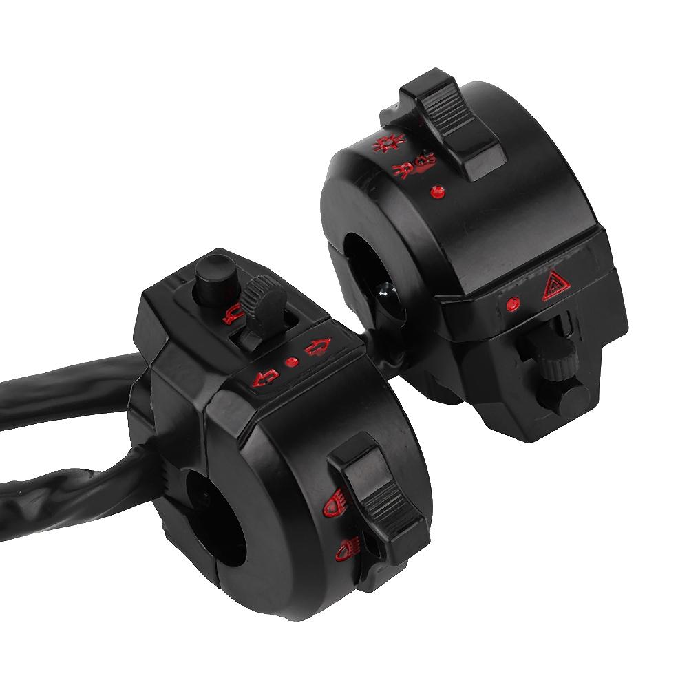 2pcs Motorcycle Left Right Horn Handle Start Switch Assembly Fit for ZJ125 CG125 125cc