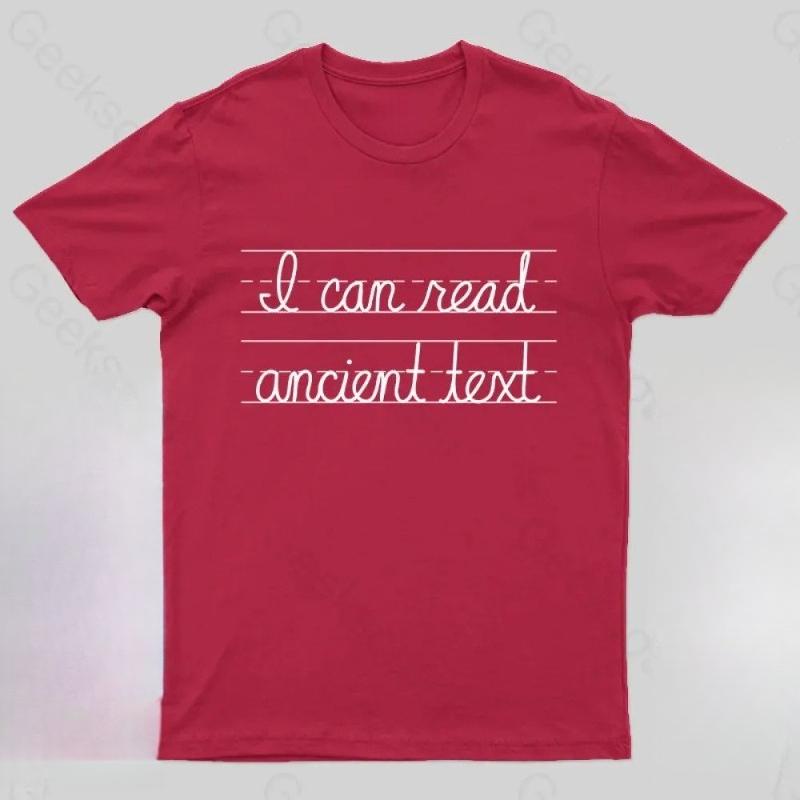 Ancient Text Geek TShirt Printed Unisexs TShirt 100 Cotton Oversized Vintage New SpringSummer Arrivals Regular Fit Casual