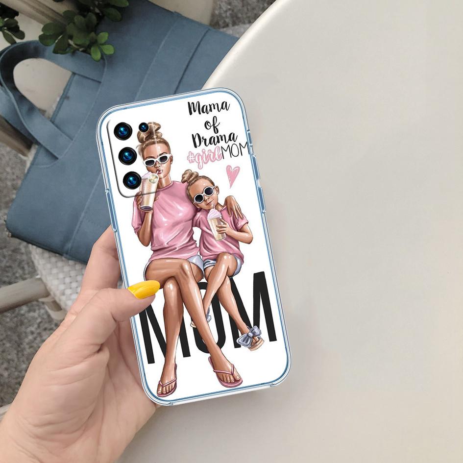 PP61 Supr Baby Мама Девочка Прозрачный Мягкий Чехол для Телефона для Samsung Galaxy A04 A04S A14 A23 A34 A54 M23 M33 M52 M53