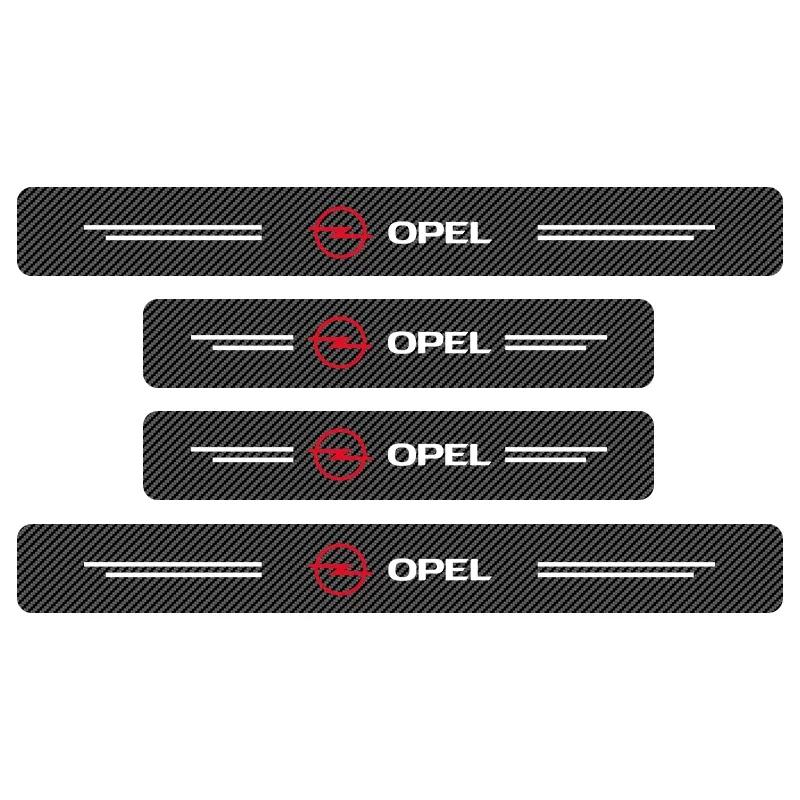 4pcs Carbon Fiber Car Sticker Auto Door Threshold Waterproof For Opel Astra j g Insignia Corsa d Vectra c Zafira a Auto Gadgets ujl522