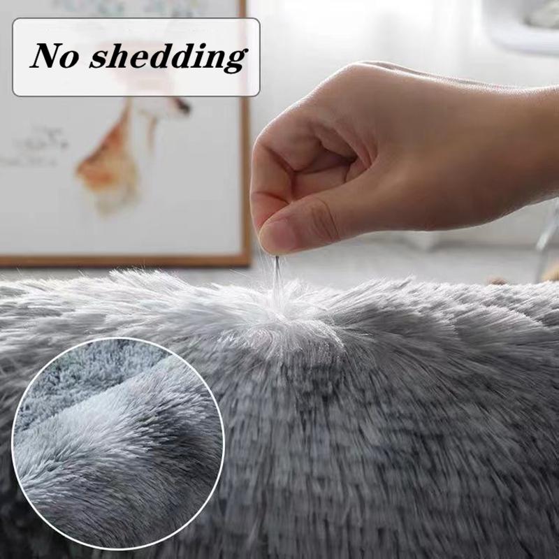 Серый ковер для гостиной, плюшевый ковер, кровать, пол, пушистые коврики, противоскользящие коврики для домашнего декора, мягкие бархатные ковры, одеяло для детской комнаты