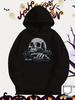 Unisex Fall Autumn Spooky Season Retro Vintage IM FINE Gothic Skull Broken Heart Graphic Print Hoodie Casual Long Sleeve Pullover