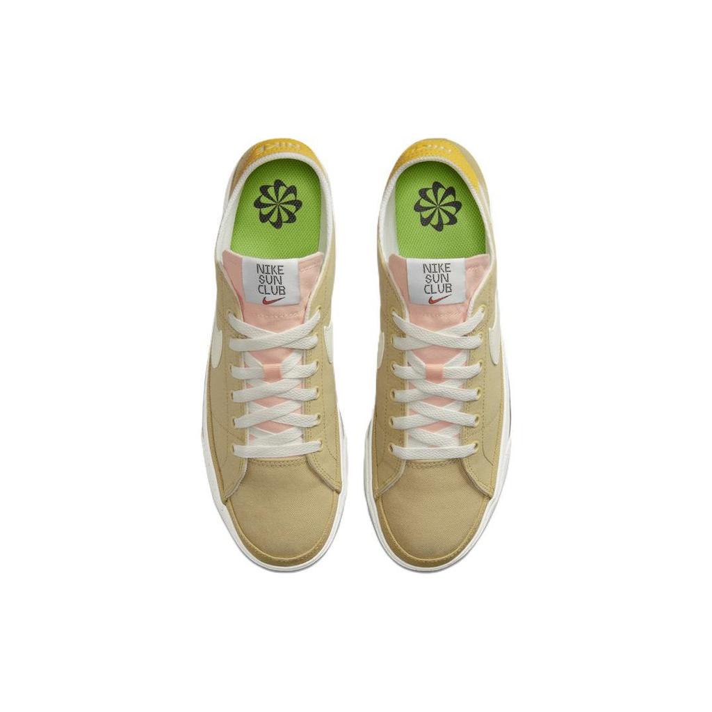 Nike Мужские кроссовки Court Legacy Canvas Next Nature Wheat Grass Sail, коричневые, ярко-зеленые, черные DV0516-700