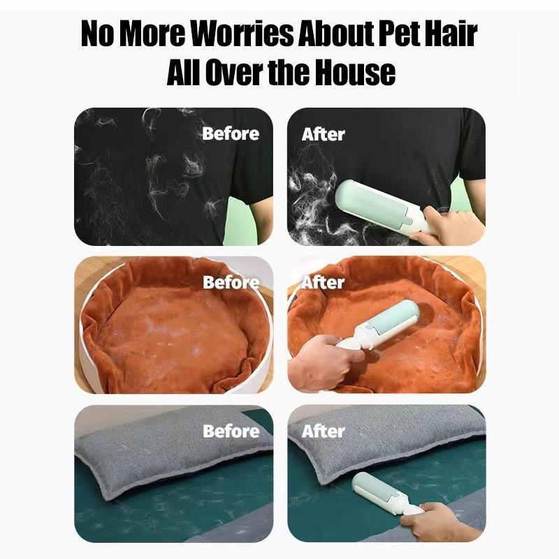 Новый многоцелевой прибор для удаления волос с домашних животных, электростатическая щетка, наклейка для шерсти кошек, собак, роликовая наклейка для ворса, самоочищающаяся щетка для удаления волос, двухсторонняя щетка