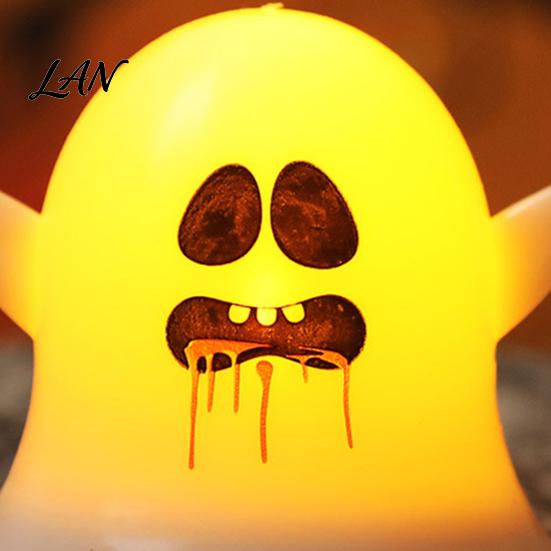 Unique Halloween Gift Idea 6 Pcs Ghost Decorative Light, LED Color Changing Warm Flameless Battery-Operated Small Figurine Light Mini Spirit