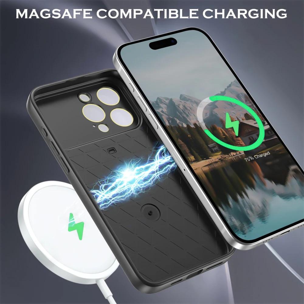 Ударопрочные Бронированные Магнитные Чехлы для Телефонов IPhone 17 16 15 14 13 12 11 Pro Max Plus 17 Air Кольцо Вращающийся Держатель Противоударная Крышка