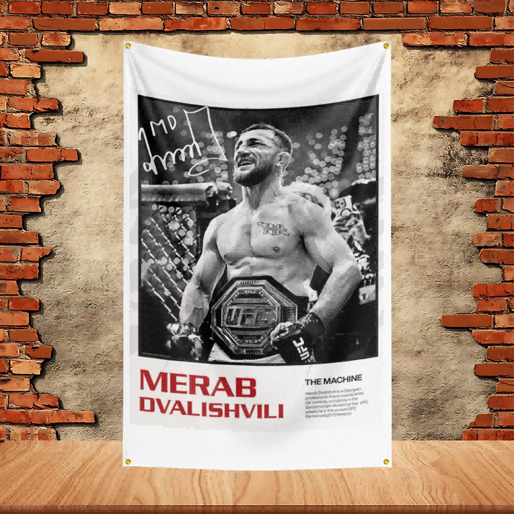 Флаг Вечеринки Бокса Мераба Двалишвили Полиэстер Печатный Флаг Баннер Гобелен для Украшения Сада Гаража Флаг для Концерта
