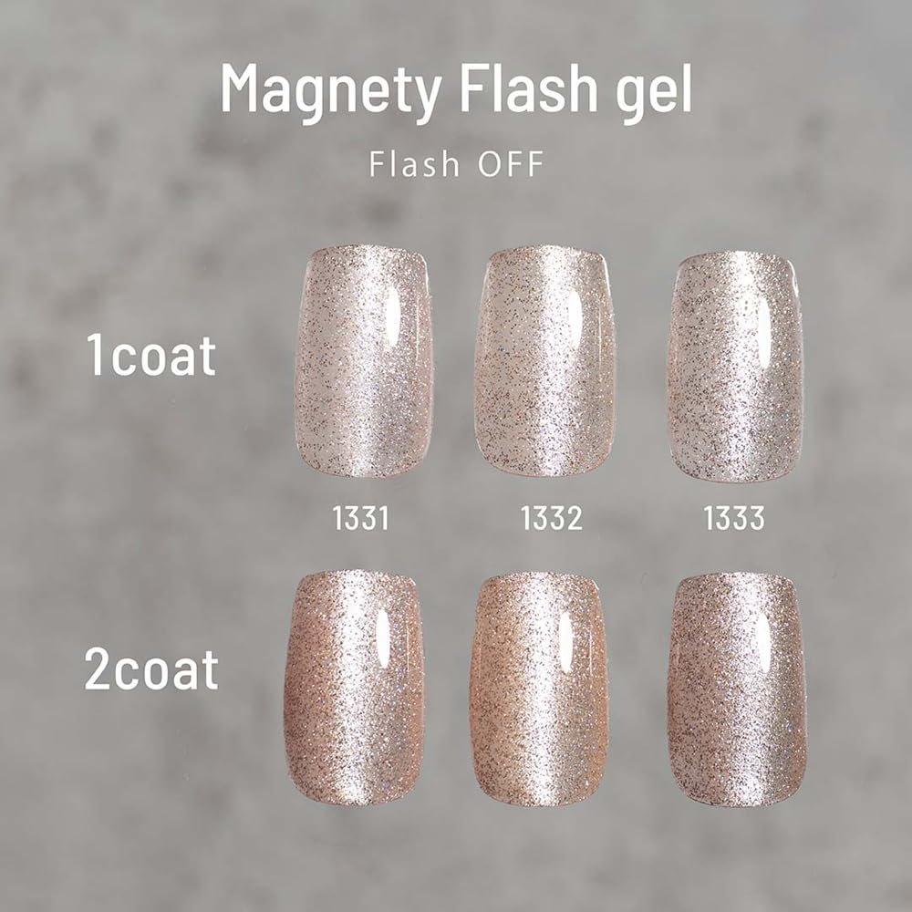 emena Magneti Flash Gel 1331 Casablanca 8g Cat Eye Reflective Glitter Gel Nail Polish