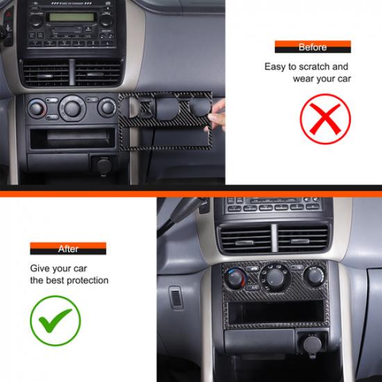 Soft Carbon Air conditioner Switch Panel Trim Sticker For Honda Pilot 03-08
