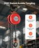 Hand Chain Hoist, 1 Ton Capacity, Manual Chain Block with Upgrade G70 Galvanized Chain, 6 m Lifting Height, Heavy Duty Pulley Hoist for Garage
