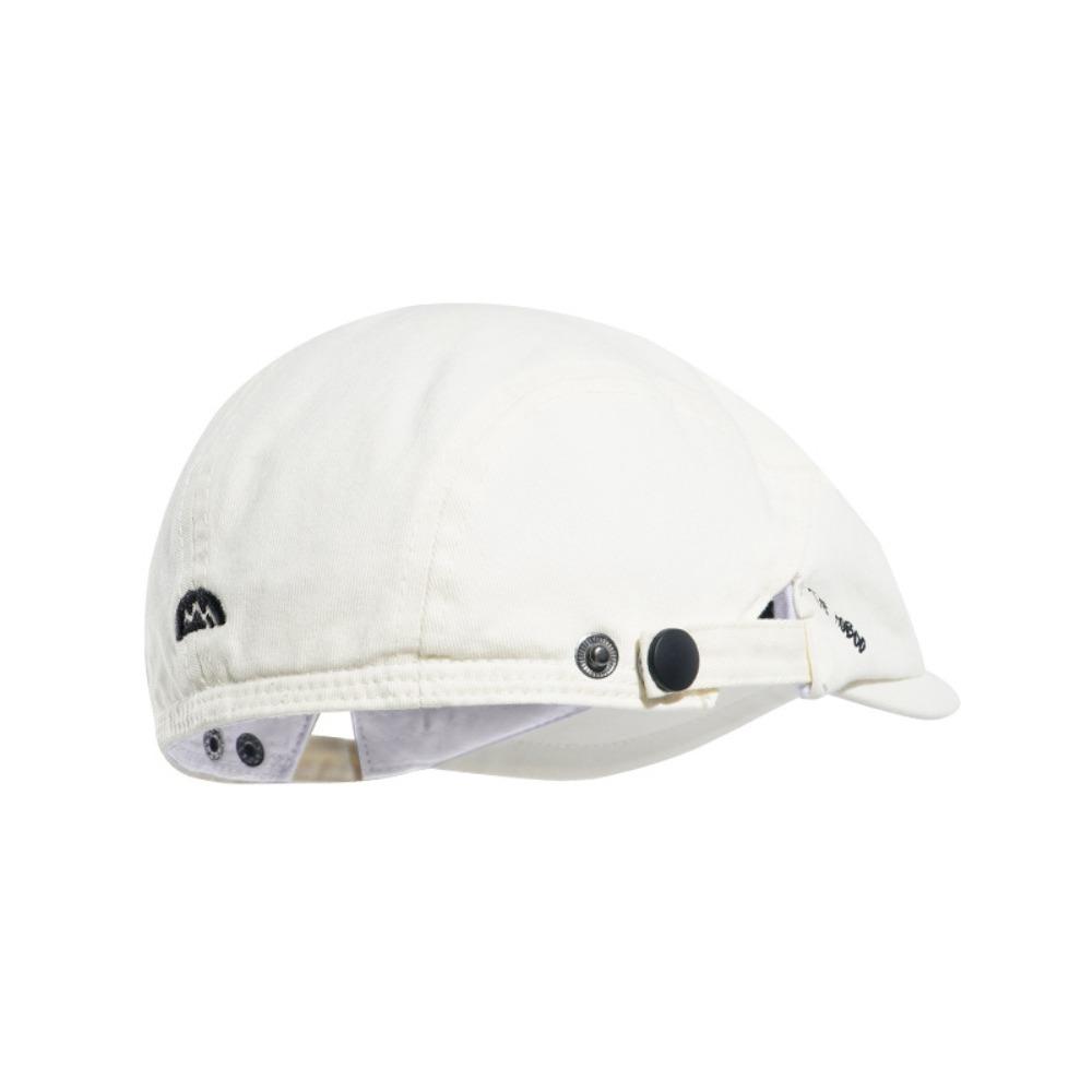 Pure Color Embroider Letter Hat Artist Retro Painter Hat Adjustable Newsboy Flat Cap Male Famale
