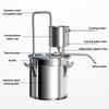 Stainless Steel Water Cup Distiller Household Alcohol Brandy Brewing Barrel Large Capacity DIY Pure Water Distillation Equipment