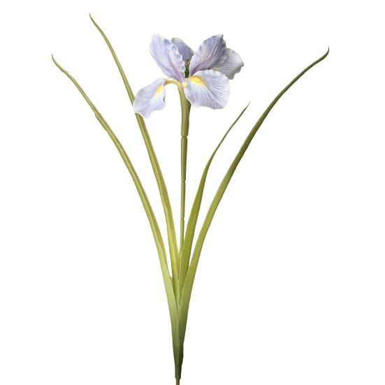 26" Artificial Iris Flower Flower Bouquet with Real Touch Fake Long Stem