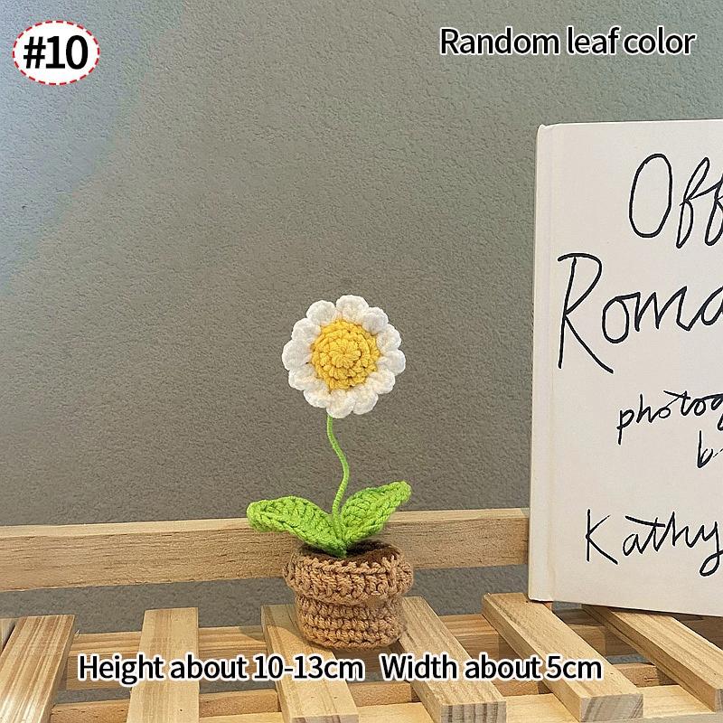 Sunflower Crochet Flowers Knitted Flower Graduation Wedding Guest Gift Artificial Flower Mother'S Day Gift Girasol