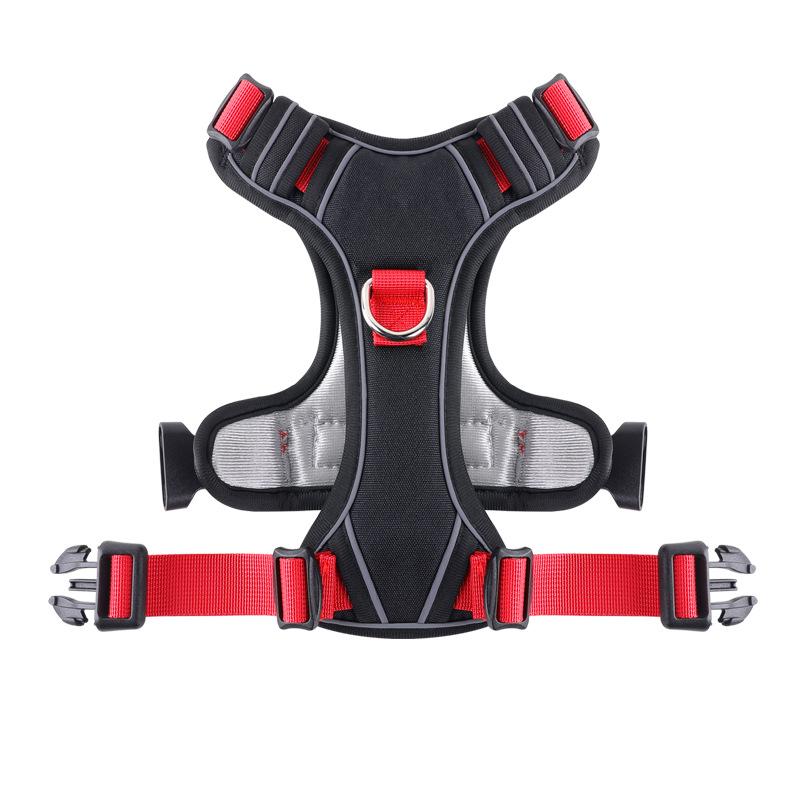 Поводок для собак Взрывозащищенный ремень для груди для больших собак Светоотражающий поводок для собак Жилетный поводок для домашних животных