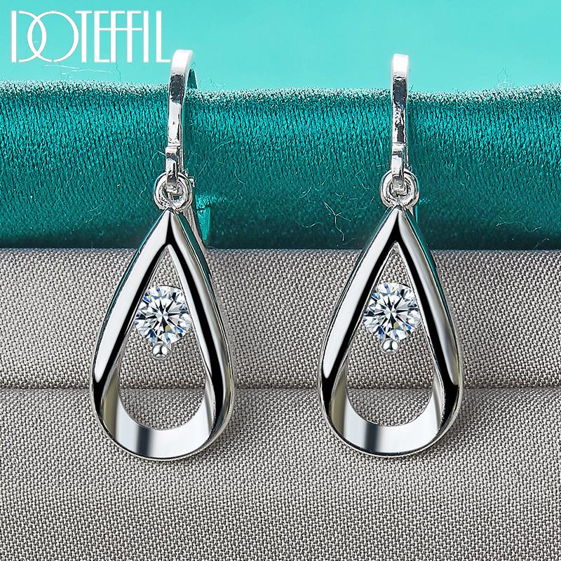 Серьги с цирконом Waterdrop AAA, модные серебряные украшения