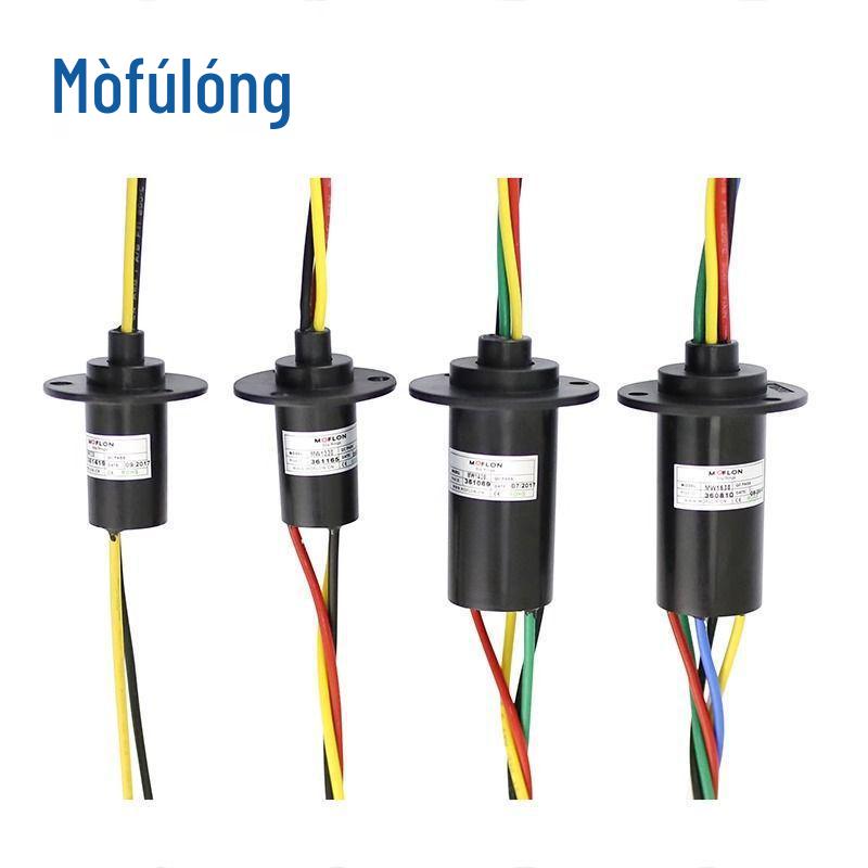 High-Power Conductive Slip Ring: 2 Connectors, 36 Large Brushes, 6A to 12-Way Carbon Brush Collector