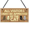 Kitchen Farm Wood Shed Accessories Home Decoration Funny Toys Plaque Cat Coop Cat Sign