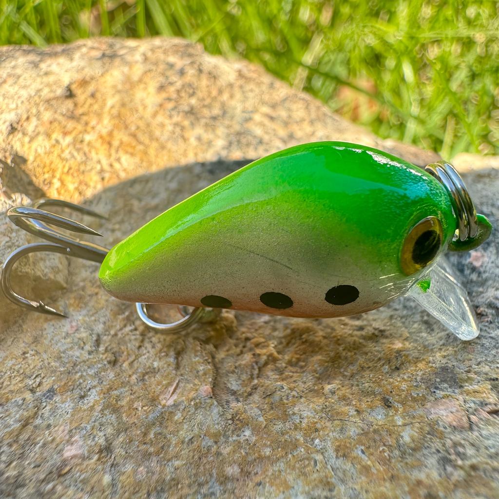 Рыболовные приманки Crankbait, жесткие приманки для окуня, поверхностные приманки для панфиша/краппи, крючки, искусственные приманки, 8 предметов, мини-рыболовные снасти