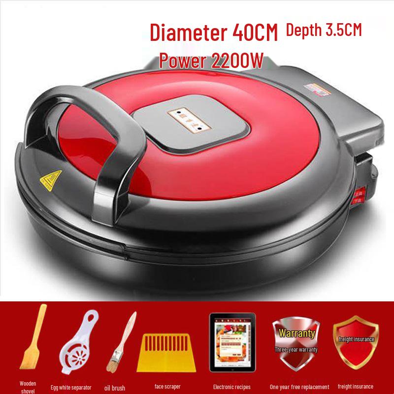 Двусторонний электрический гриль с углубленной поверхностью и функцией духовки для домашнего использования