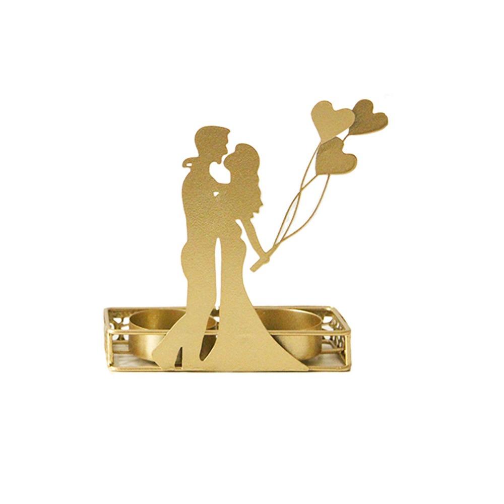 Многофункциональный подсвечник для пары в европейском стиле, металлический подсвечник, уникальный свадебный подсвечник, современный золотой поднос для свечей, свадебная вечеринка