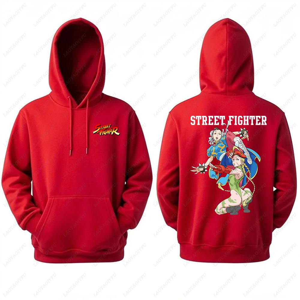 Унисекс Худи с длинным рукавом Chun Li Street Fighter Мода Осень Зима Харадзюку Уличная одежда Топы для мужчин Мужские худи мужская одежда