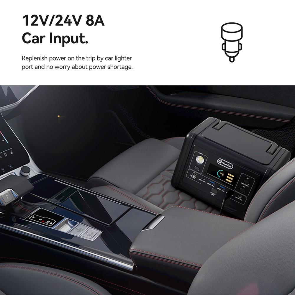 Flashfish T200 200W Portable Power Station, 153.6Wh LiFePO4 Battery, 400W Surge, Pure Sine Wave AC, 60W PD USB-C Fast Recharge