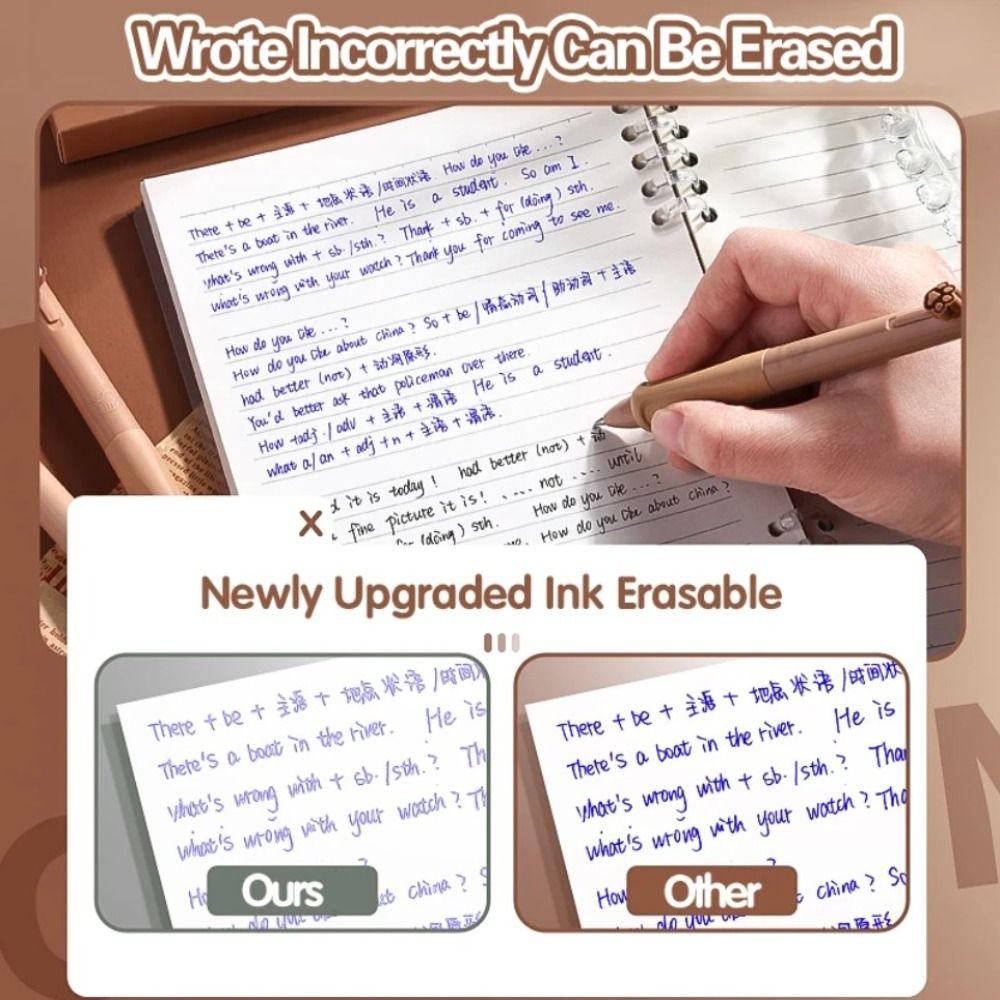 Aesthetic 1PC Thermal Eraser Pen Black Blue Ink 0.5mm Neutral Pen Erasable Gel Pen Office Supply
