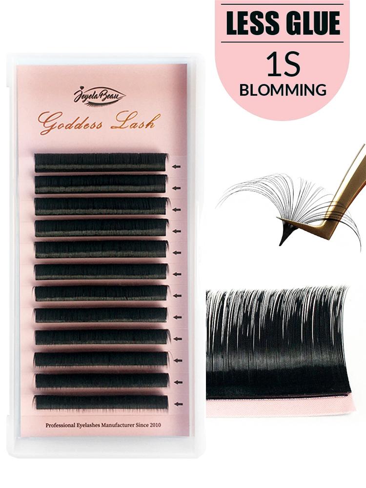 Goddess Easy Fanning Наращивание ресниц Камелия Раскрытие ресниц Flare Eyelashes Русский объем Автовеерные ресницы 1S Lashes