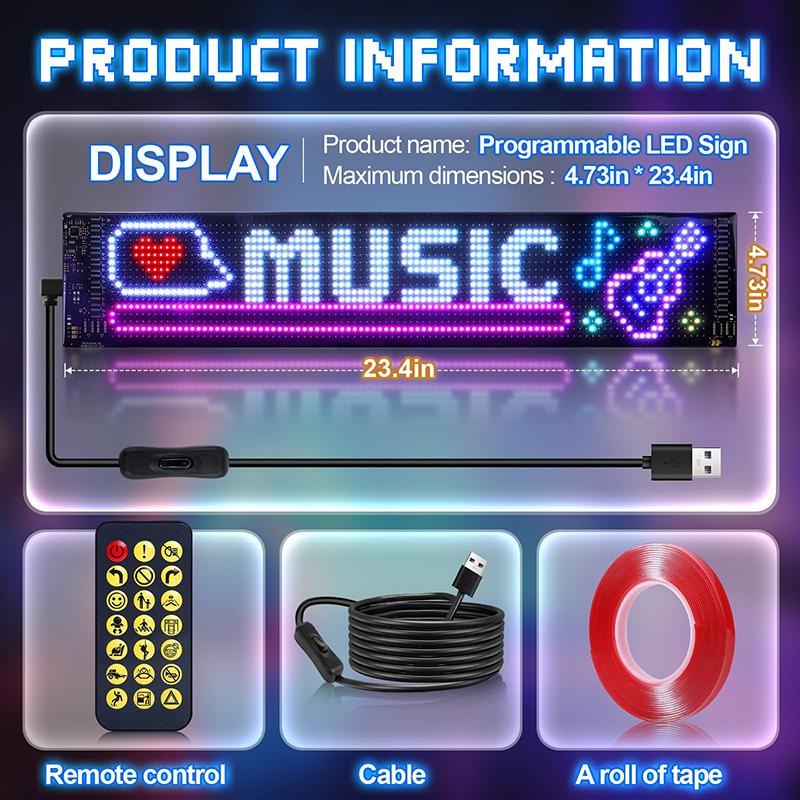 Светодиодный логотип Демонические глаза Автомобильное приложение Светодиодная матричная пиксельная панель Ночник Сделай сам Программируемый гибкий светодиодный дисплей для автомобиля, грузовика, аксессуара