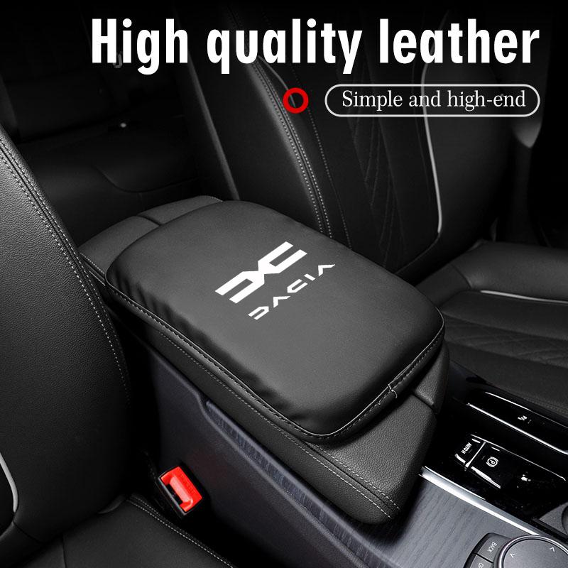 BGS1 Leather Car Armrest Mat Heighten Mat Armrest Protector Cushion For Dacia Duster Logan Sandero Stepway Dokker Lodgy MCV 2019 Spri