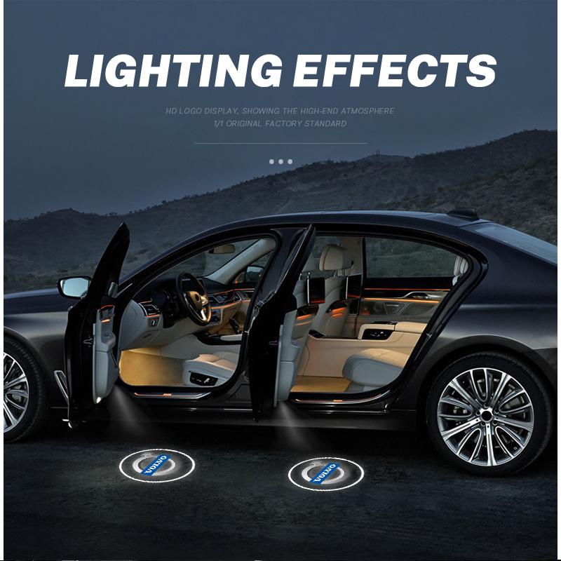 2Pcs Volvo Car Door Welcome Light Led HD Projector Lamp Courtesy Lights For Volvo XC60 XC90 V40 V60 S60 V50 V90 S80 C40 XC40 V70 apb256