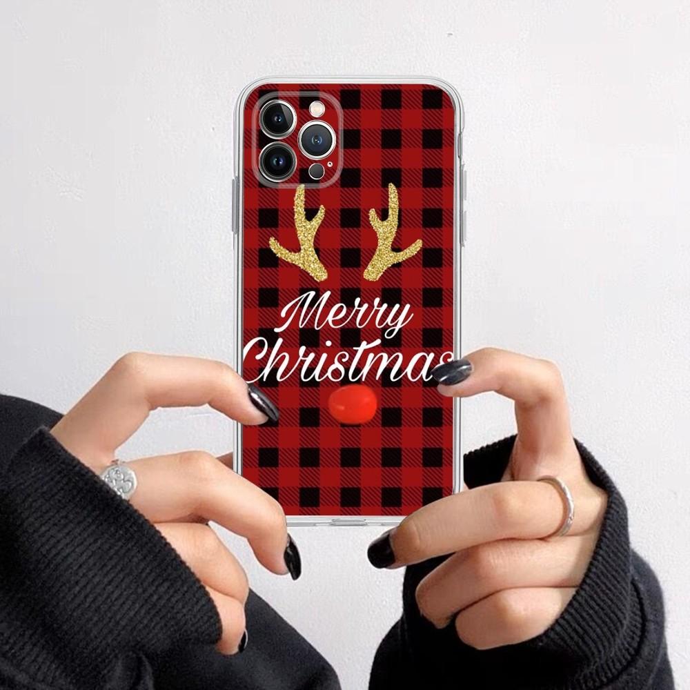 Merry Chrismas Phone Case for iPhone 16 15 8 7 6 6S Plus X SE XR XS 14 11 12 13 Mini Pro Max Mobile Case