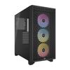 Корпус для ПК CORSAIR 3000D RGB TG AIRFLOW Черный 120-мм ARGB-вентилятор ATX Черный 3-секционный Mid-Tower CC-9011255-WW