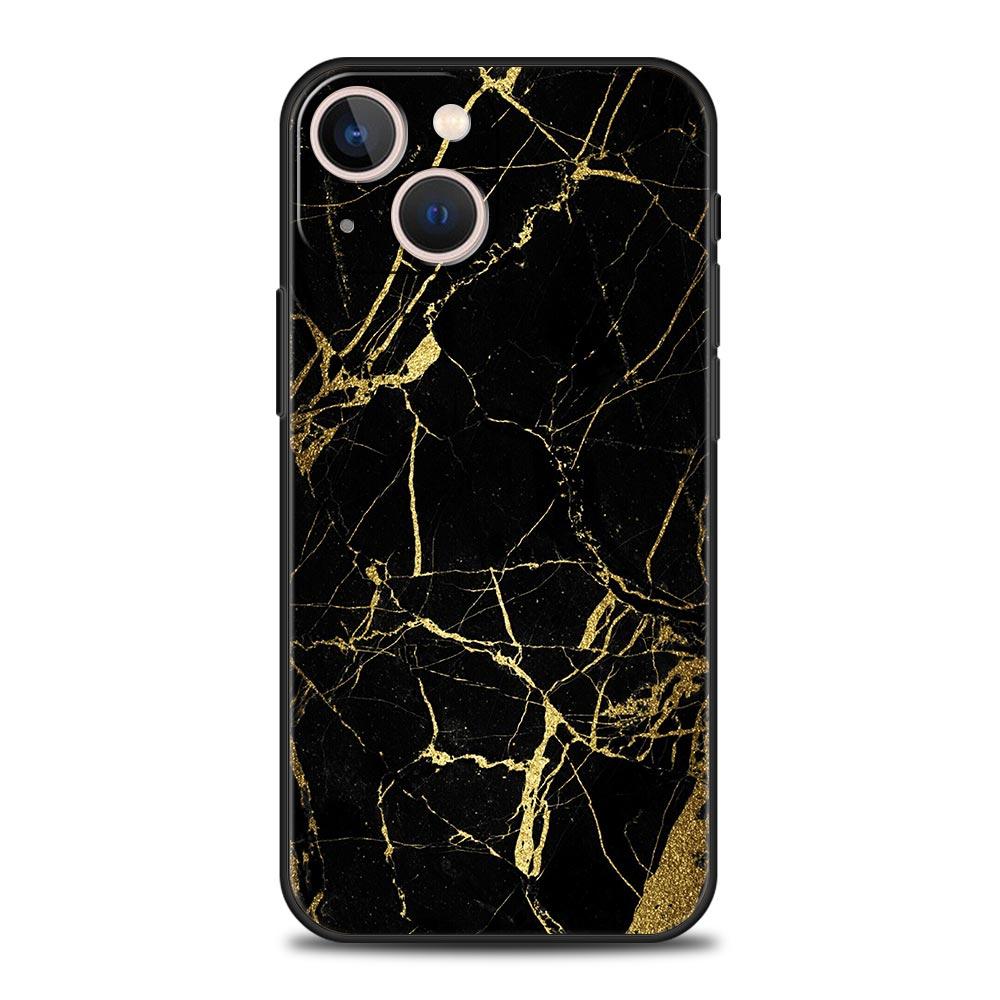 Винтажный мраморный чехол для телефона для iPhone 17 16 15 14 13 12 11 Pro Max 17 Air Plus Ударопрочный мягкий ТПУ корпус Fundas Capas Сумки