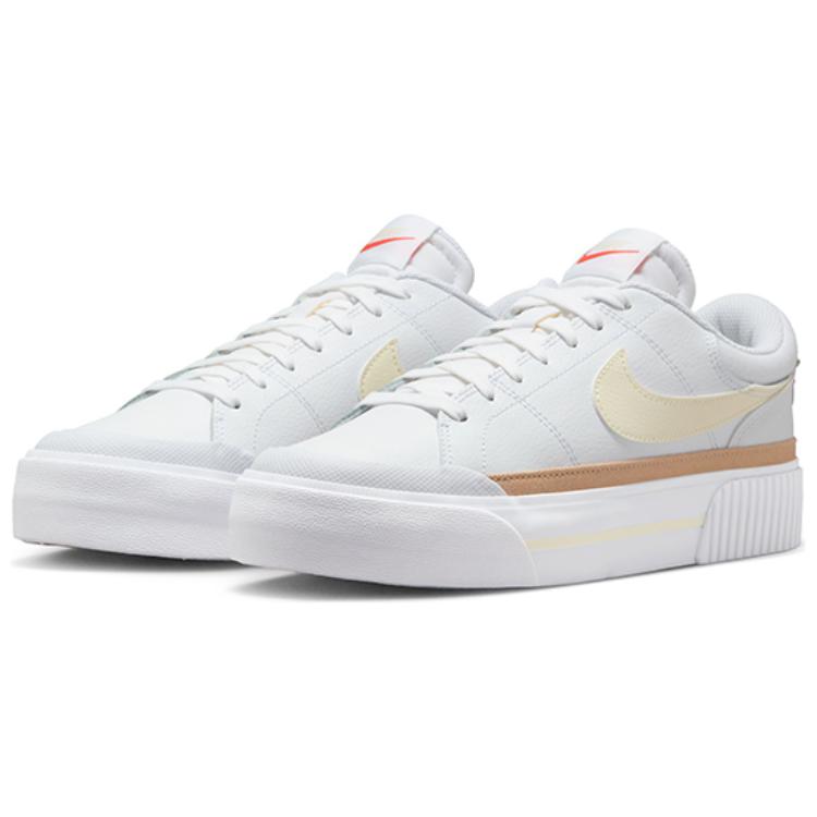Nike Court Legacy Lift White Coconut Milk Women Sneakers Hemp Light-Crimson DM7590-106
