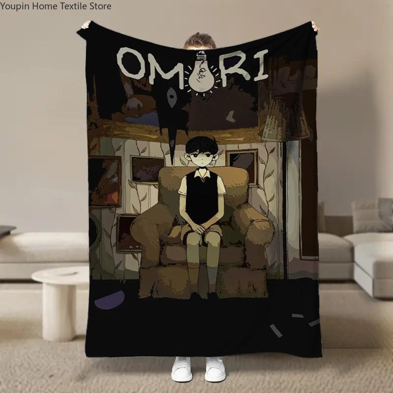 Hot Horror Video Game O-Omori Flannel Blanket Fluffy Children and Adults Sofa Plush Bedspread Throw Lunch Blanket for Sofa Bed