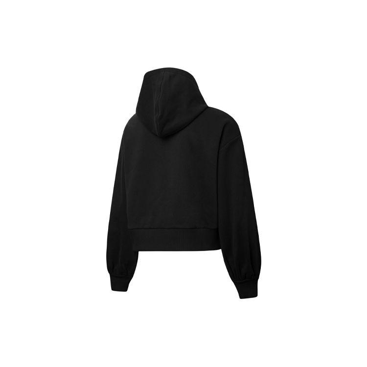 Puma Однотонное короткое спортивное худи Женские худи Черный 845599-01