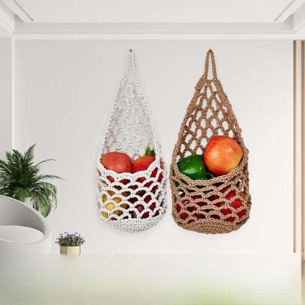 Portable Fruit Net Bag Kitchen Storage Storage Organizer Durable Hanging Basket Kitchen Use