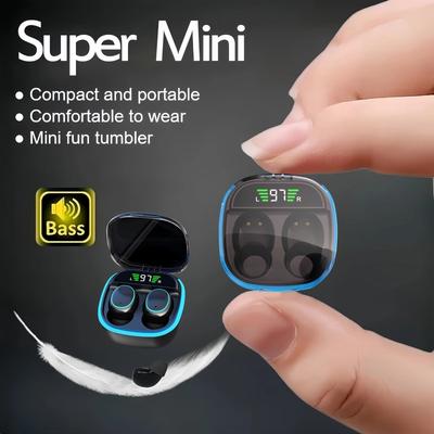 Беспроводная Bluetooth 5.4 Мини-гарнитура маленькие наушники-вкладыши для сна, работы, спорта, невидимые наушники HD HIFI бас-звук качественные наушники