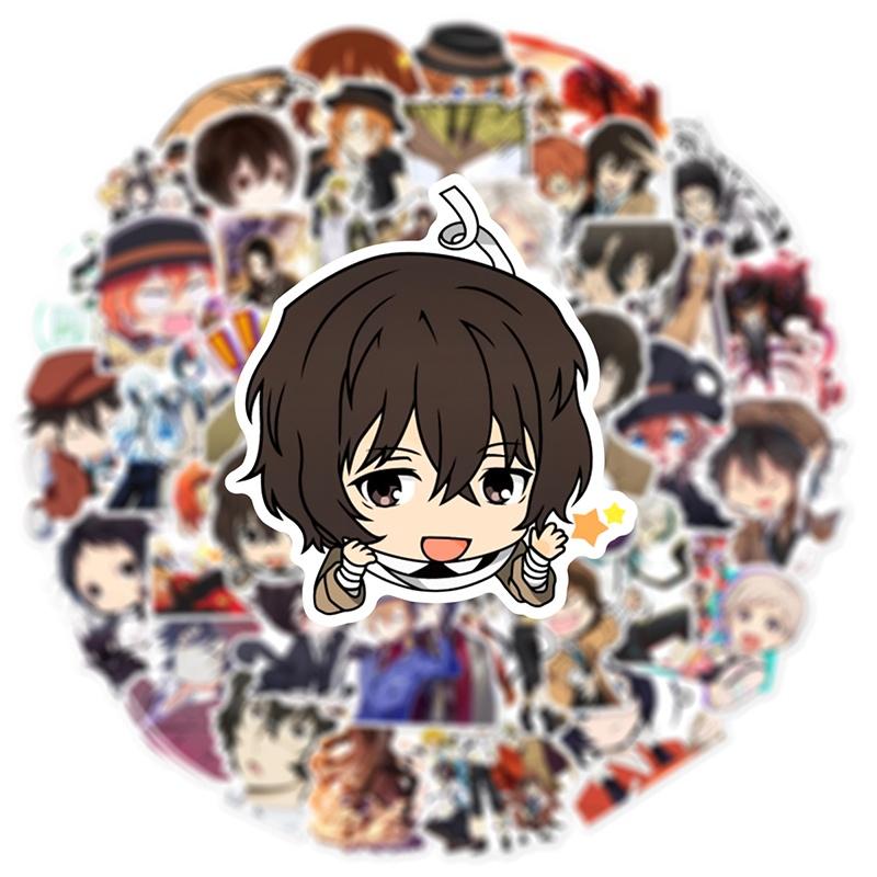 50 шт. Наклейки Bungo Stray Dogs Многоразовый Декор Для Ноутбука Чемодана Граффити