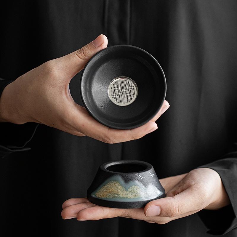 Керамическое ситечко для чая, фильтр для чая, фильтр для чая Юаньшань, аксессуары для чайного набора Кунг-фу
