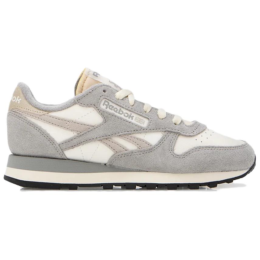 Reebok Классические кожаные кроссовки унисекс Chalk Moonstone серые 100201110