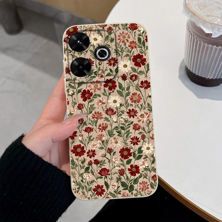 Мягкий чехол для Redmi 13 13C 13X 13R Маленькие милые цветы Устойчивость к царапинам Продвинутая задняя крышка для телефона Для Redmi13 Защитный Funda