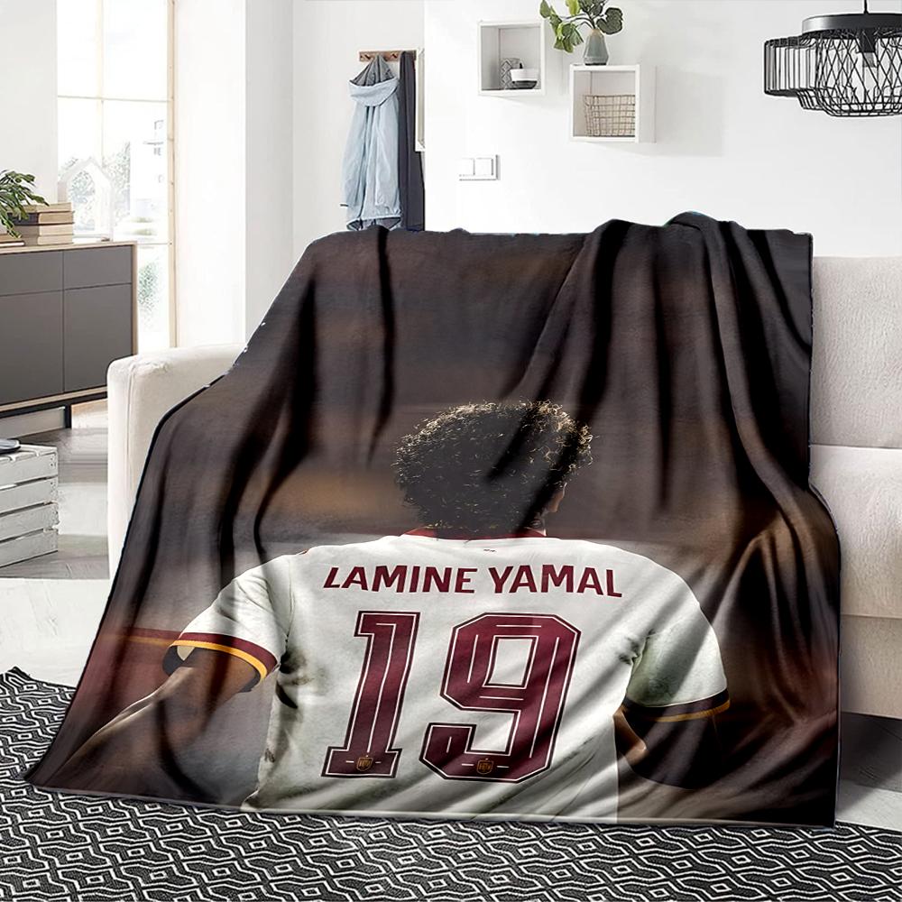 Lamine Yamals Jersey Number Flannel blanket, soft and warm, suitable for beds and sofas, all seasons, portable travel blanket. 073053