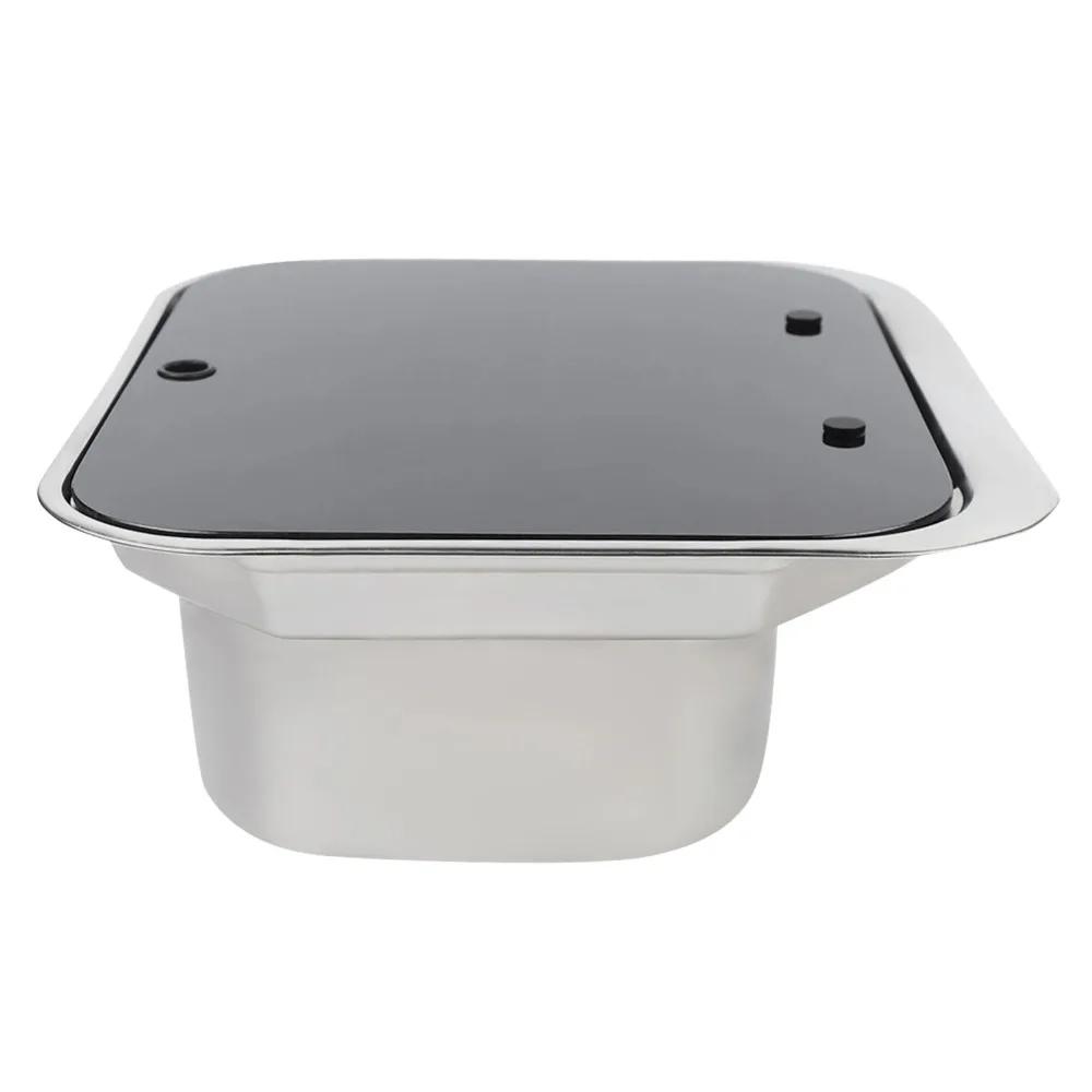 Накладная рабочая станция для кухонной мойки-бара для автодома с складным смесителем A и крышкой, мойка из нержавеющей стали 304 с одной чашей для мытья рук