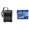 4-слотовый зарядное устройство для аккумуляторов 18650 3,7 В Li-ion USB независимая зарядка 2X 3X 4X Портативное электронное зарядное устройство для аккумуляторов 16340 14500 26650