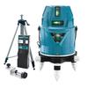 Y'sGOD JAPAN Aqua Green Sensor Laser Level (Main Unit, Receiver, and Tripod) Full Set Type LDR-9s-W (4 Vertical and 4 Horizontal Lines, Ground Line Il