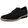 KIXSTAR Повседневная замшевая обувь на шнуровке, мужская, черная, 25,5 см